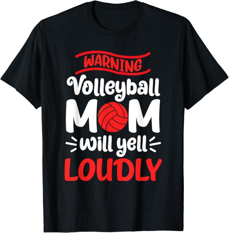 100% Cotton Volleyball Mom Warning Volleyball Mom Will Yell Loudly T-Shirt Hoodie, Sweatshirt | DripVista.com