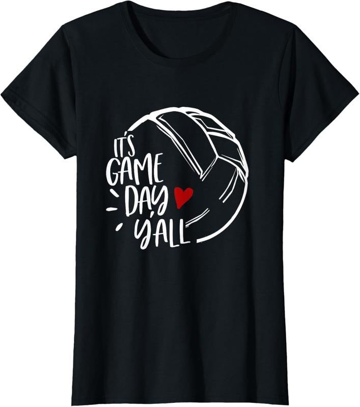 100% Cotton Volleyball Player Women Girls Love Volleyball Mom T-Shirt