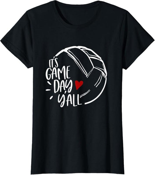 100% Cotton Volleyball Player Women Girls Love Volleyball Mom T-Shirt