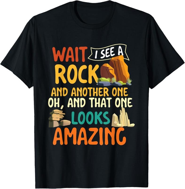 100% Cotton Wait I See A Rock - Rock Collector Geode Hunter Geology T-Shirt Hoodie, Sweatshirt | DripVista.com
