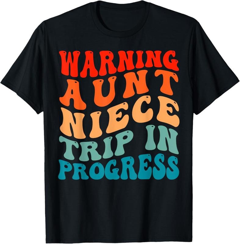100% Cotton Warning Aunt Niece Trip In Progress Aunt Niece Trip Matching T-Shirt Hoodie, Sweatshirt | DripVista.com