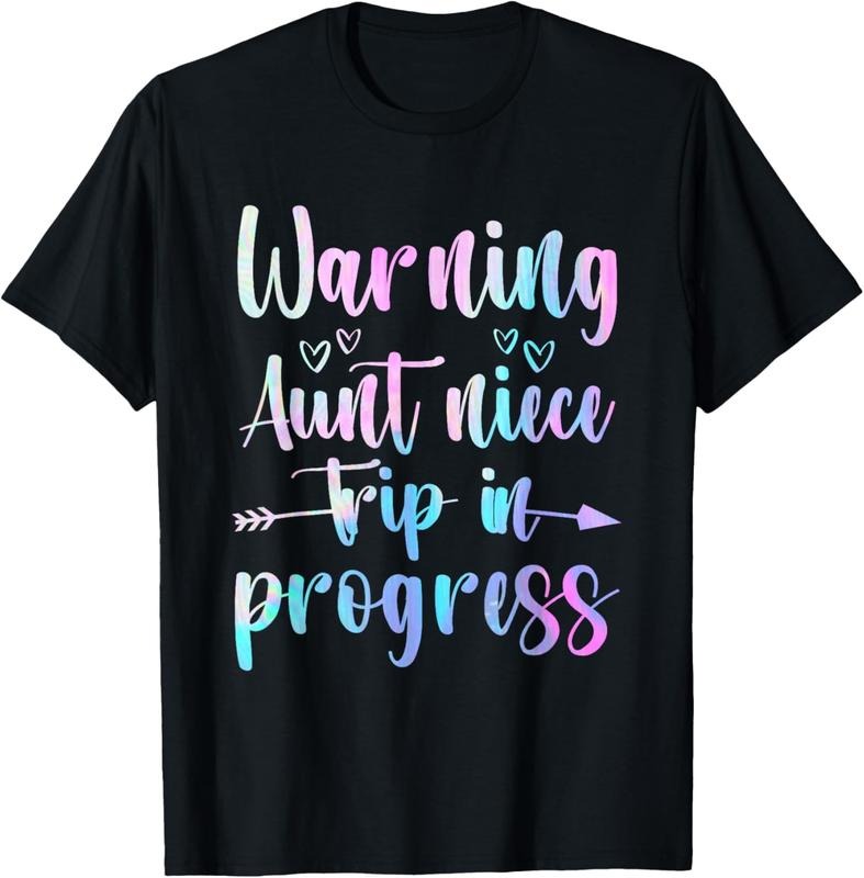 100% Cotton Warning Aunt Niece Trip In Progress Aunt Niece Trip Vacation T-Shirt Hoodie, Sweatshirt | DripVista.com