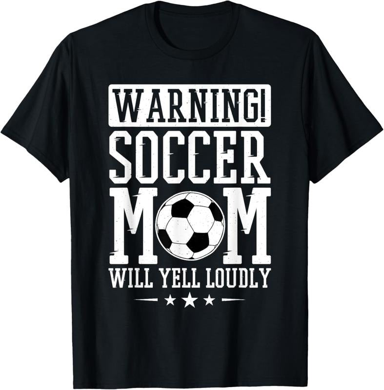 100% Cotton Warning Soccer Mom Will Yell Loudly, Soccer Fan T-Shirt Hoodie, Sweatshirt | DripVista.com