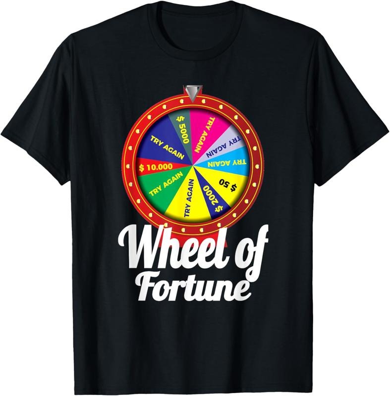 100% Cotton Wheel of Fortune Birthday Gift T-Shirt Hoodie, Sweatshirt | DripVista.com