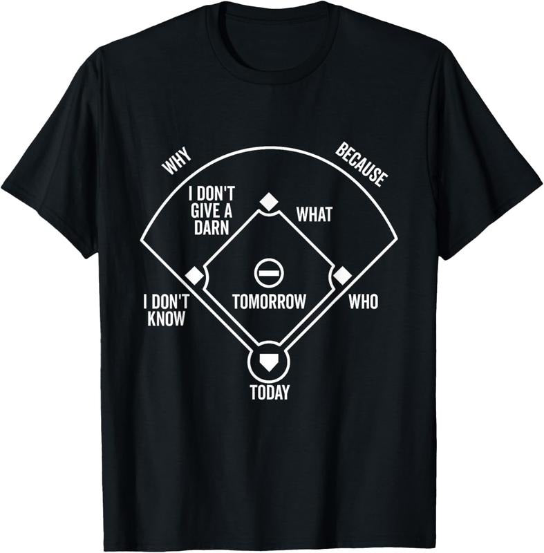 100% Cotton Who's on First Funny Baseball Positions Names Dark T-Shirt Hoodie, Sweatshirt | DripVista.com