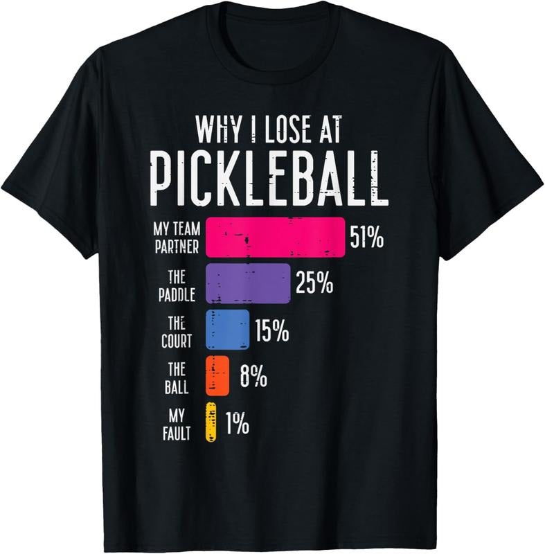 100% Cotton Why I Lose At Pickleball Funny Pickle Ball Women Men  T-Shirt Hoodie, Sweatshirt | DripVista.com