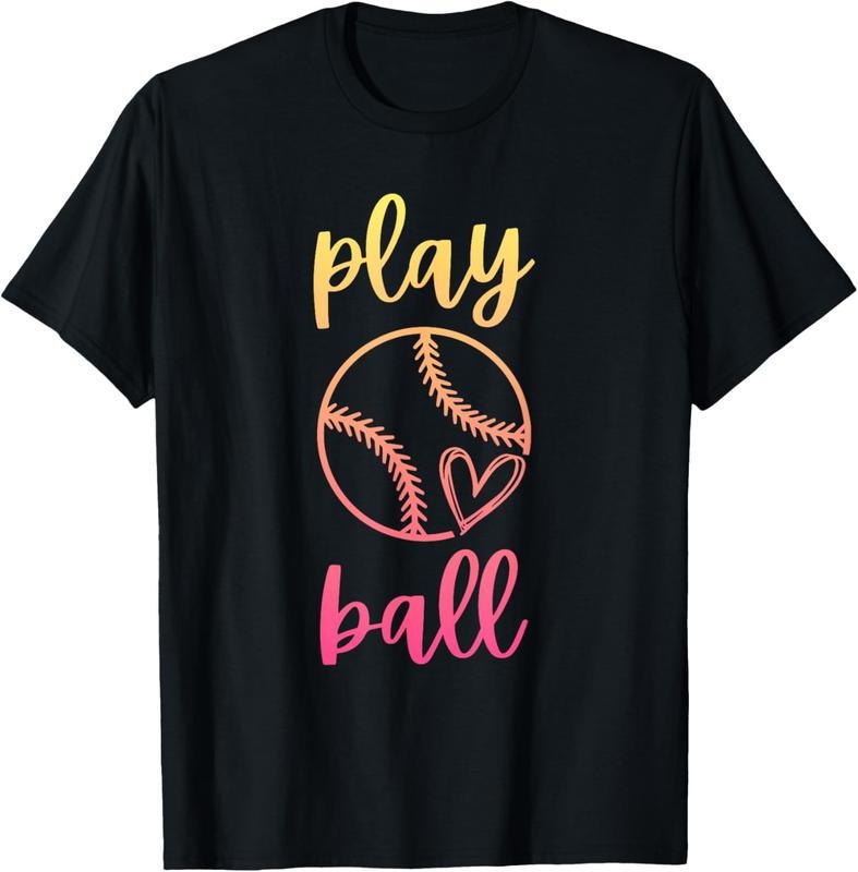 100% Cotton Women Teen Girls Softball | Play Ball T-Shirt Hoodie, Sweatshirt | DripVista.com