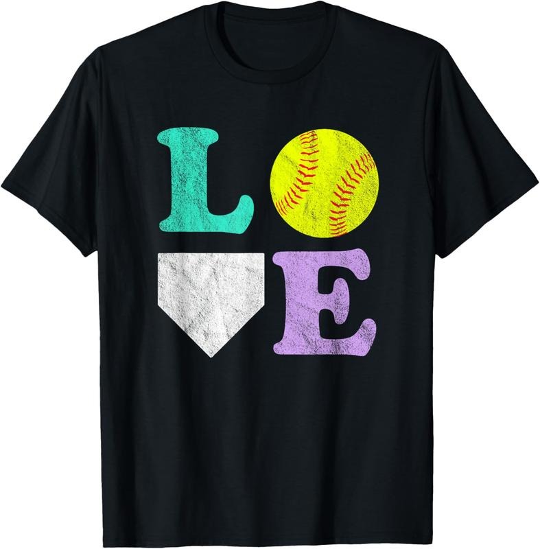 100% Cotton Women's or Girls I Love Softball T-Shirt Hoodie, Sweatshirt | DripVista.com