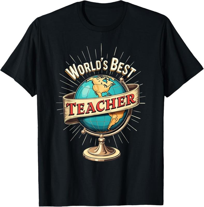 100% Cotton World's Best Teacher - Inspiring Educator Design T-Shirt Hoodie, Sweatshirt | DripVista.com