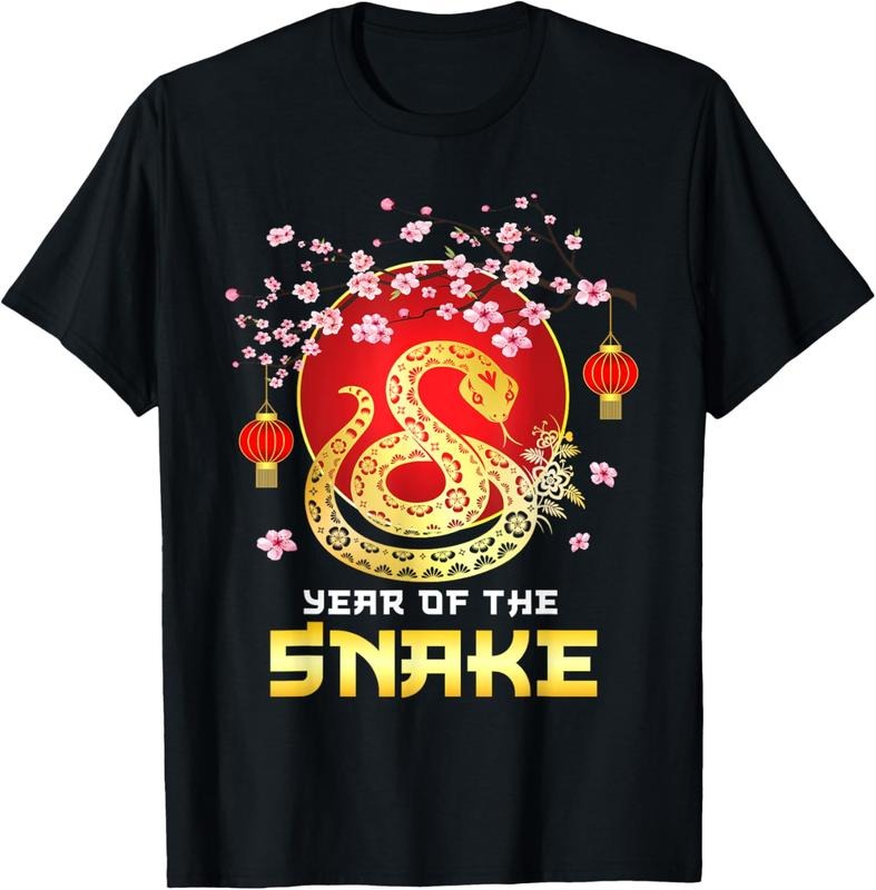 100% Cotton Year of the Snake Amazing Chinese Asian Lunar New Year 2025 T-Shirt Hoodie, Sweatshirt | DripVista.com