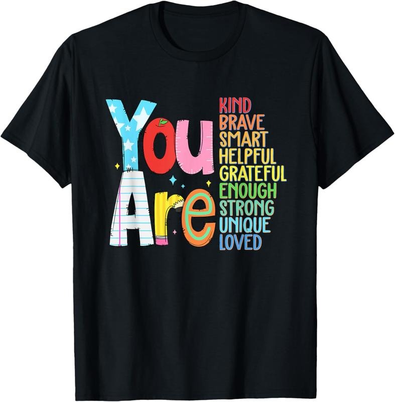 100% Cotton You are SMART BRAVE STRONG KIND LOVED MOTIVATION TEACHER KID T-Shirt Hoodie, Sweatshirt | DripVista.com
