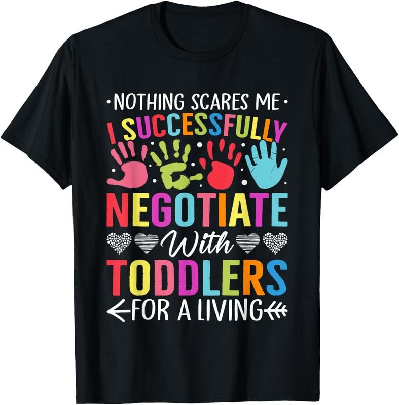 100% Cotton care Teacher Negotiate with s Daycare Provider T-Shirt Hoodie, Sweatshirt | DripVista.com