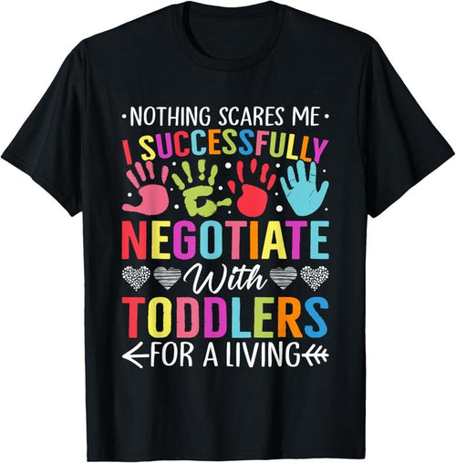 100% Cotton care Teacher Negotiate with s Daycare Provider T-Shirt Hoodie, Sweatshirt | DripVista.com