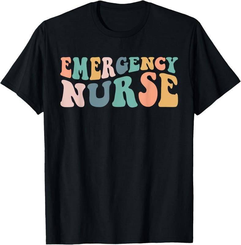100% Cotton groovy ER Nurse Emergency Room Nurse School women nursing T-Shirt Hoodie, Sweatshirt | DripVista.com