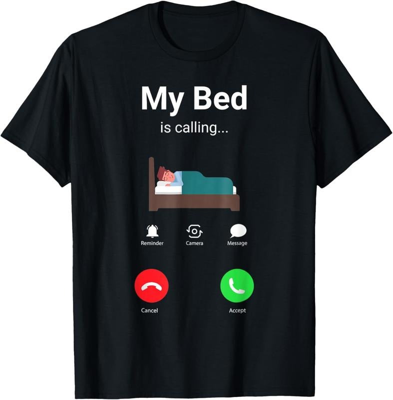 100% Cotton my bed is calling Phone Screen T-Shirtstyle{n002}2 T-Shirts, Hoodie, Sweatshirt | DripVista.com