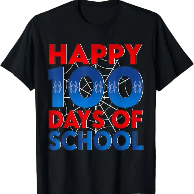 100 Day of School Shirt, Happy 100 Days of School Funny T-Shirt - Casual Basic Smooth Hoodie, Sweatshirt | DripVista.com