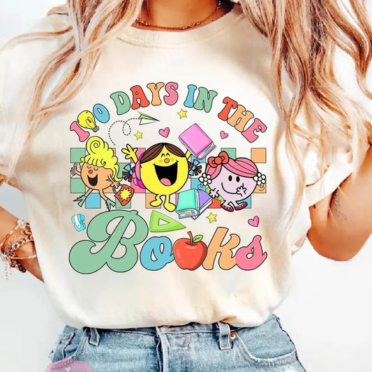 100 Days In The Books Little Miss Shirt, Celebrate 100th Day of School Tee, Funny Teacher Student Shirt, Gift For Teacher 100 Days Of School