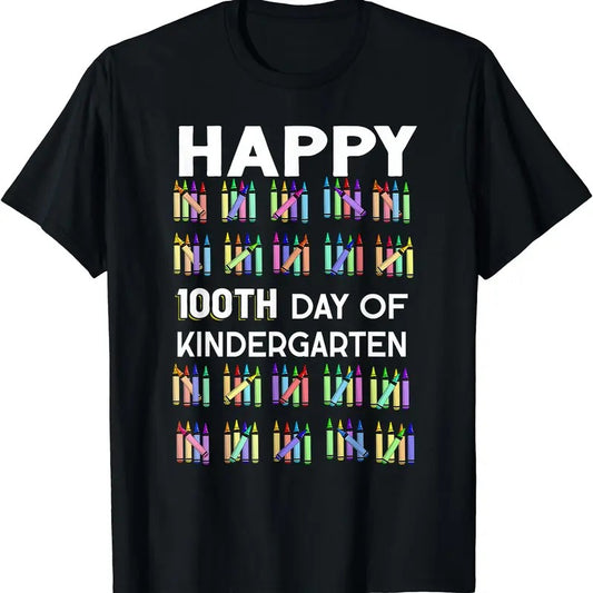 100 Days Of Kindergarten Happy 100th Day Of School Teachers T-Shirt