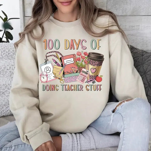 100 Days of School Shirt, 100 Days of Doing Teacher Things Shirt, Happy 100 Days Of School Shirt, 100 Days Celebration...