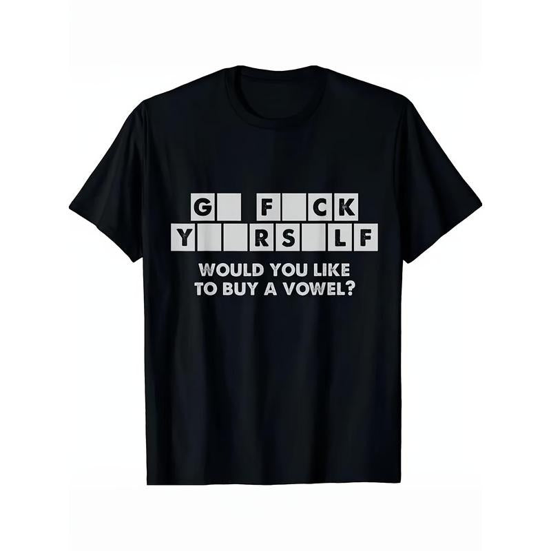 100%cotton, Humorous Cross Word Printed Men'WB shield T-shirt-100% Cotton, Casual Fashion Tops Hoodie, Sweatshirt