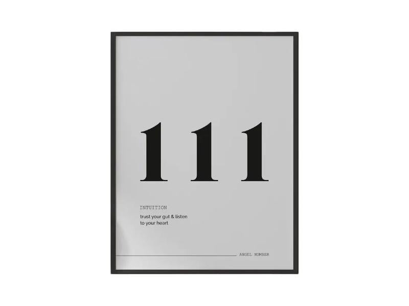 111 Angel Number Wall Art Print, Angel Number Poster, Dorm Room Decor, Gifts For Bestie Bff Bedroom Decor, Poster Prints...