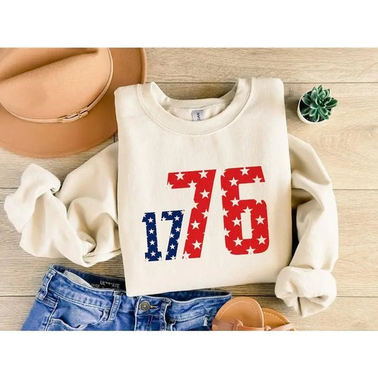 1776 America Independence Day tshirt, 4th of July Patriotic Printed Sweater, Comfy Color Unisex Retro Shirt, Special Gift from Daughter  T-shirt, sweater and Hoodie