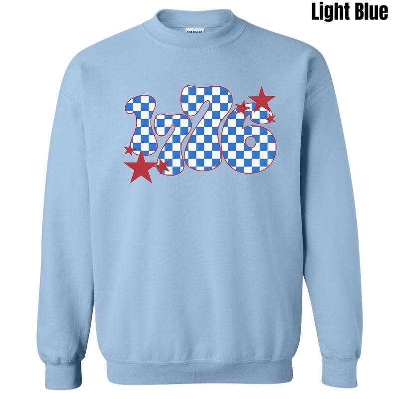 1776 Blue Checker Sweatshirt 'NLB'