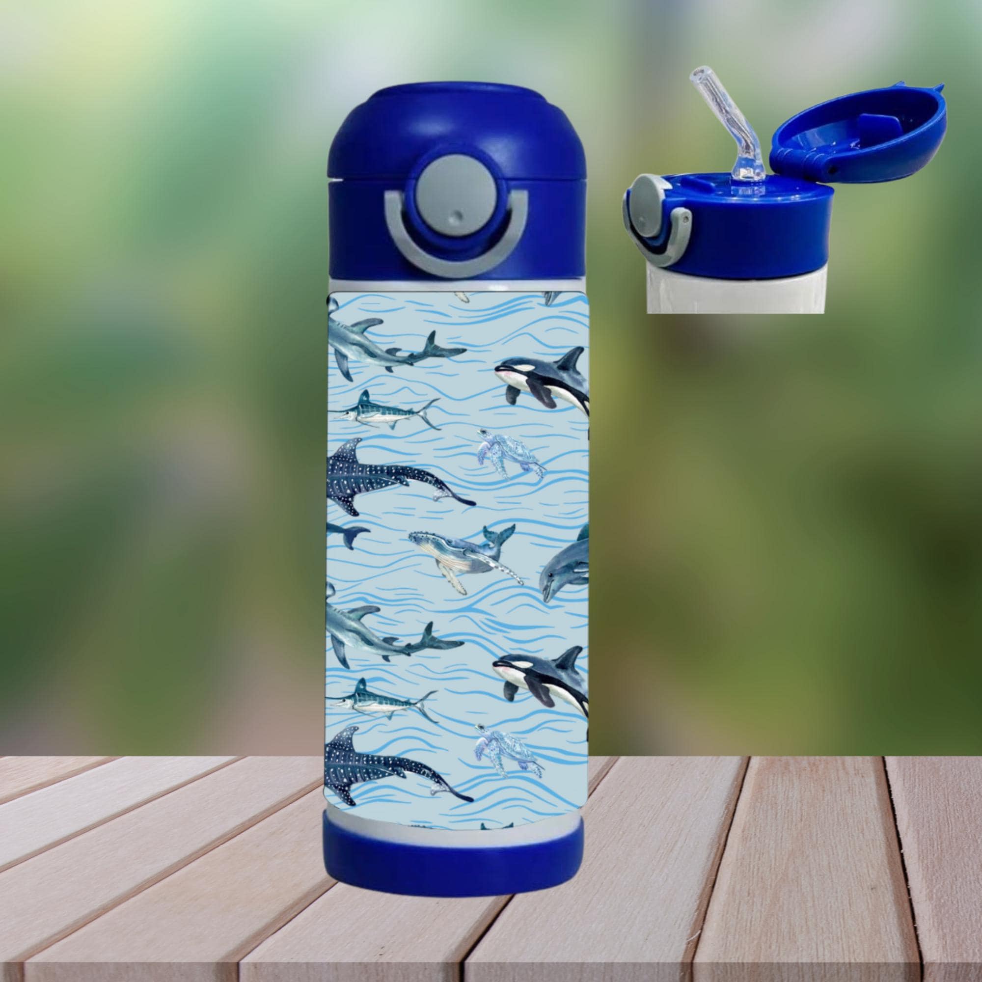 Ocean Creatures 12 oz Kids Water Bottle