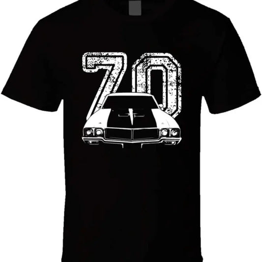 1970 Skylark Gsx Front End Silhouette Retro Muscle Car Enthusiast T Shirt