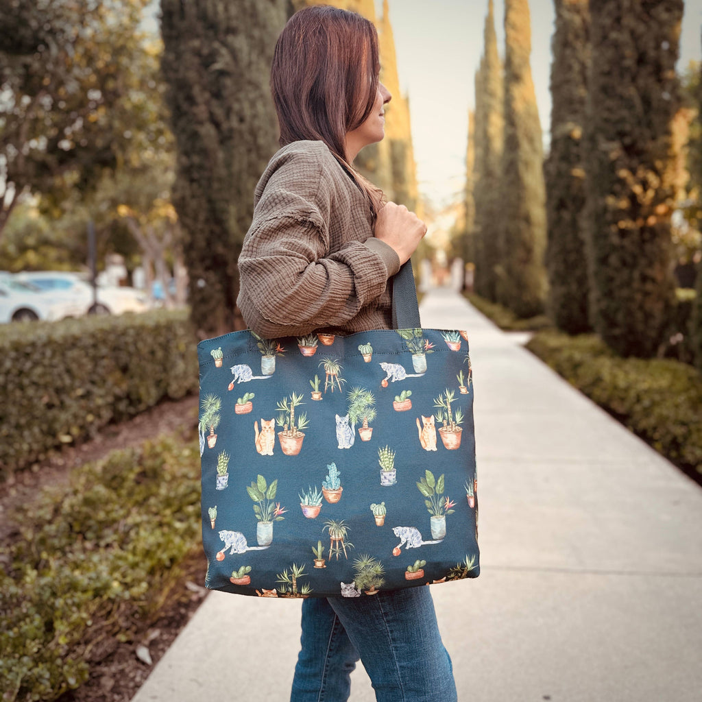 Cats and Plants Tote Bag