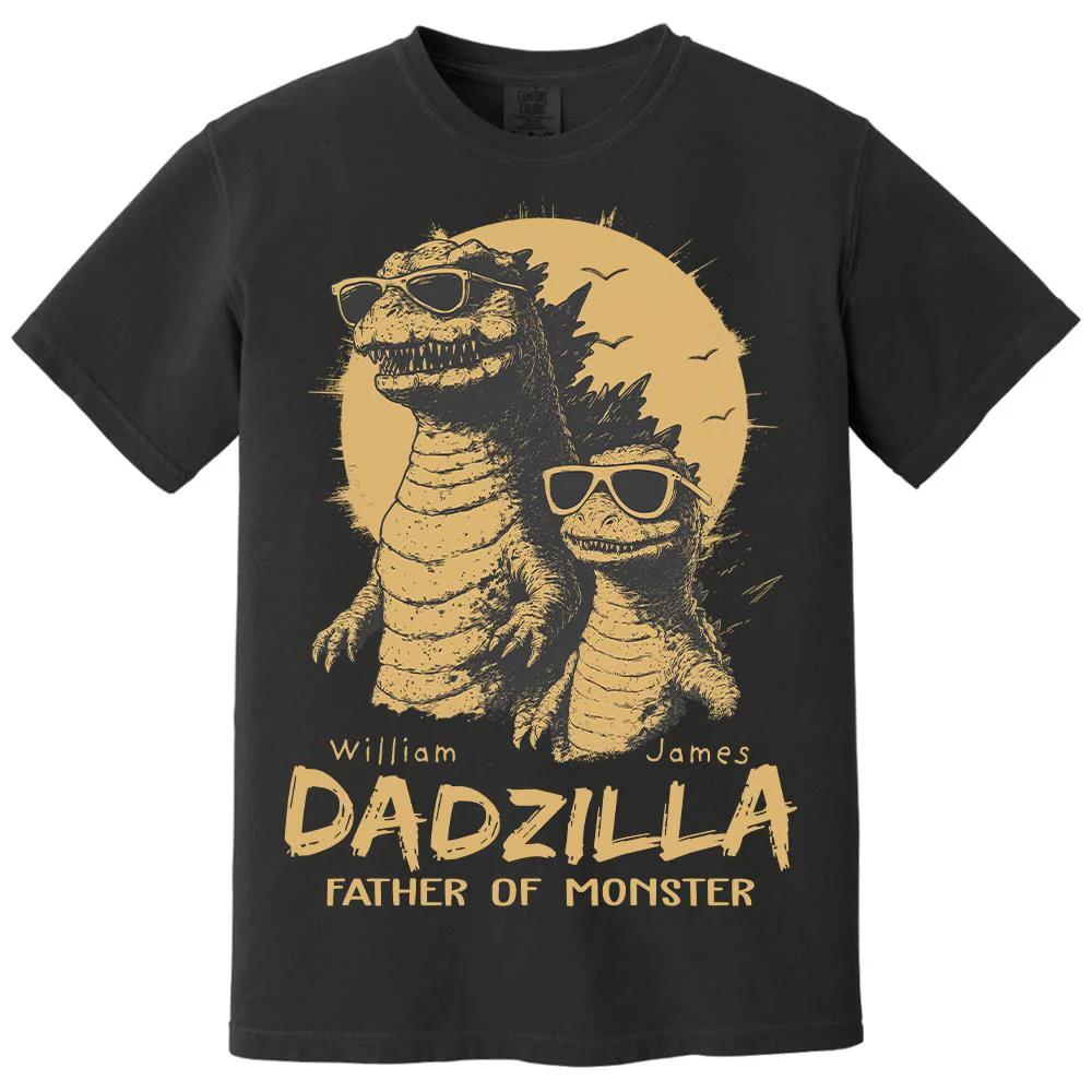 Personalized Dadzilla Father Day Dad Papa Daddy Dinosaur Tee (3)