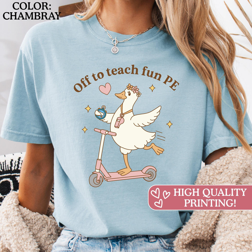 Comfort Colors Pe Teacher Gym Squad Retro School Coach Tee Educator (3)