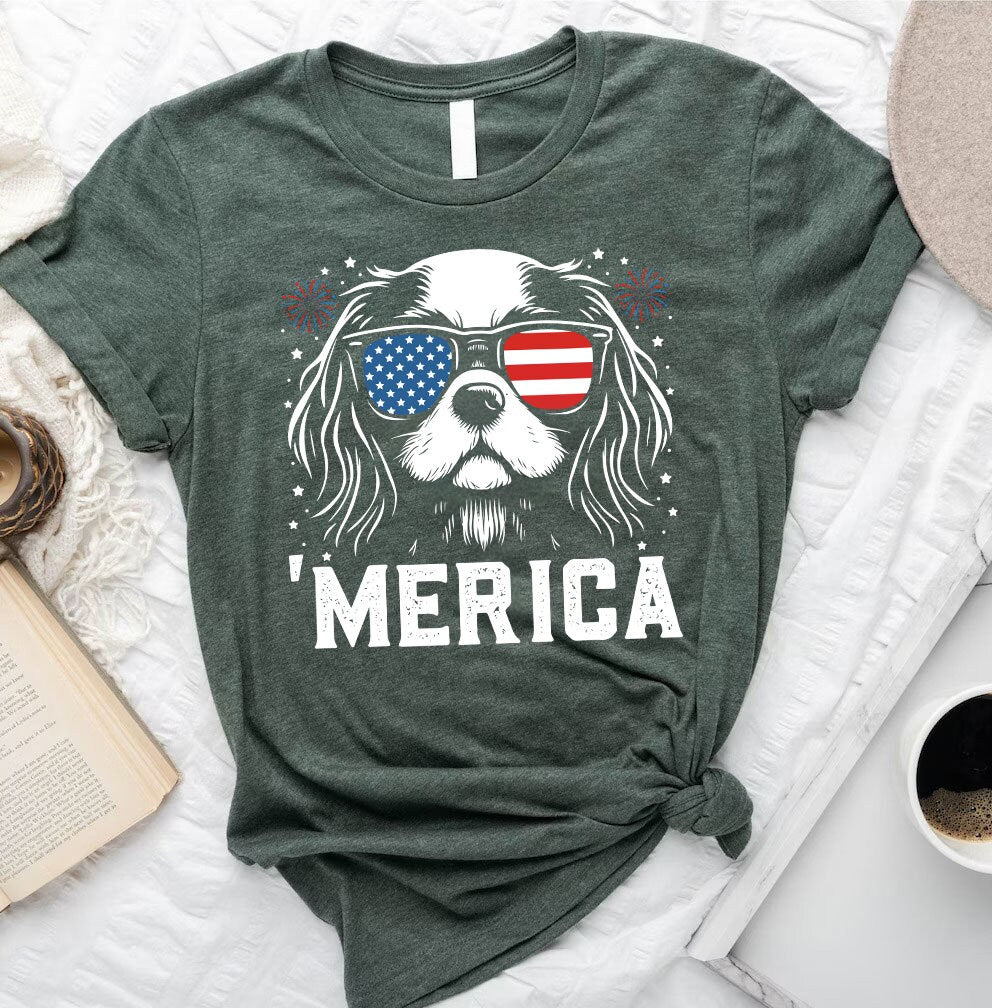 Cavalier King Charles Merica 4th July Cavalier Tee Patriotic Cavalier Usa Dog Lover Cavalier Mom (3)