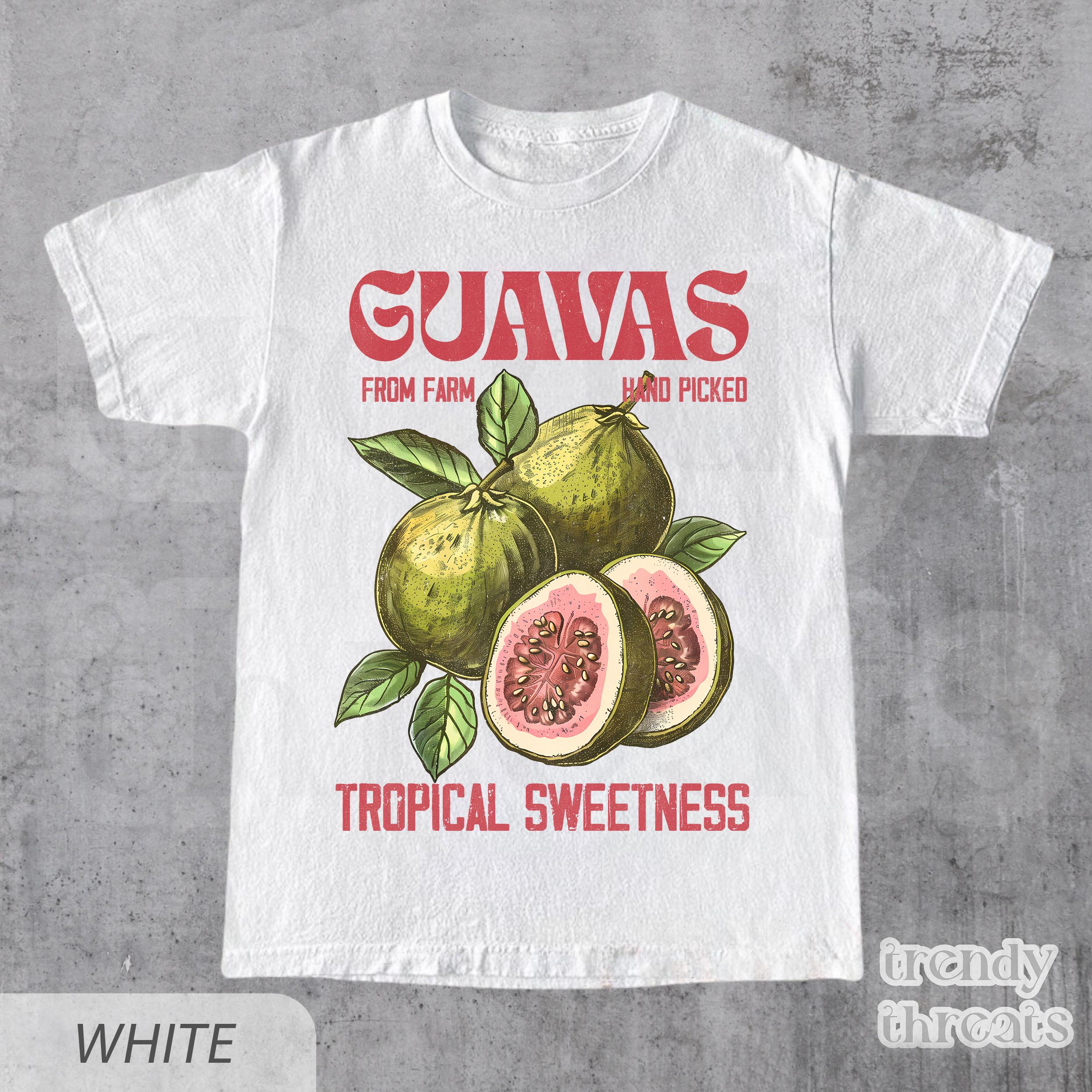 Guavas Retro Commercial Vintages Guavas Label Exotic Fruit Lover Tee (3)