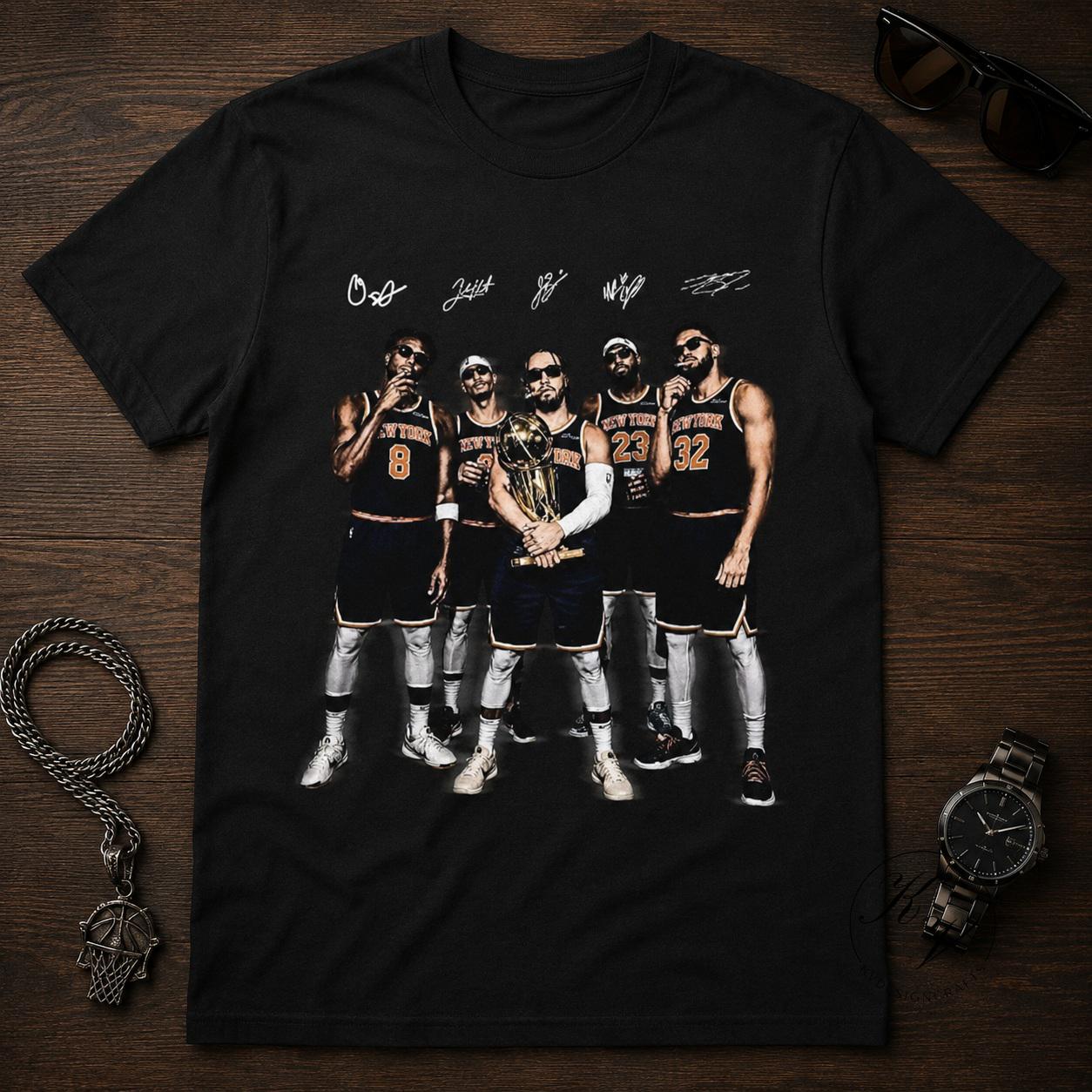 York Knix Champions 2026 Gildan 5100 Black Basketball Tee Knix Fan Nba Finals (3)