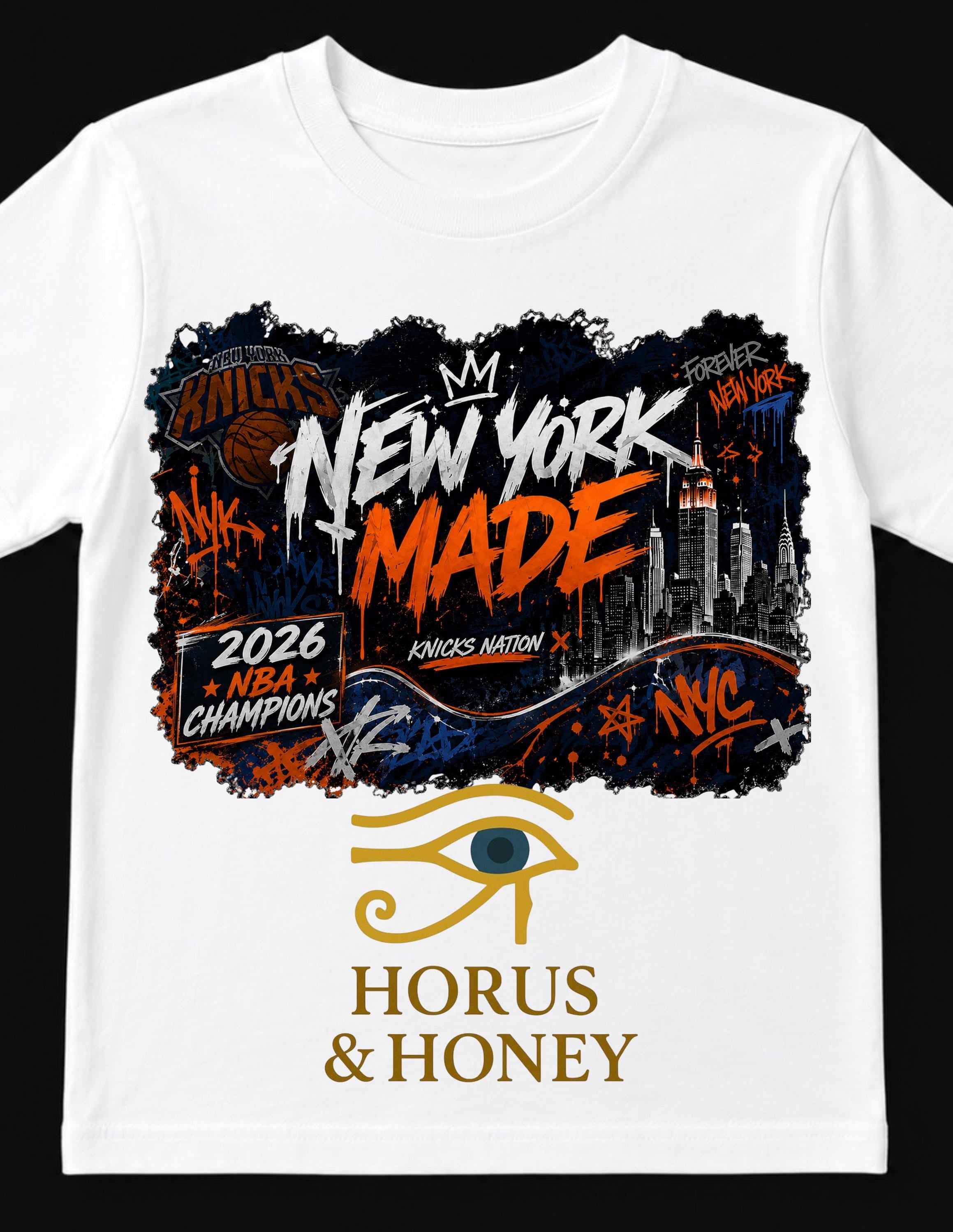 York Knicks 2026 Champions Knicks Fan Tee York Stand Nyc Basketball Bleed Blue Orange Playoff (3)