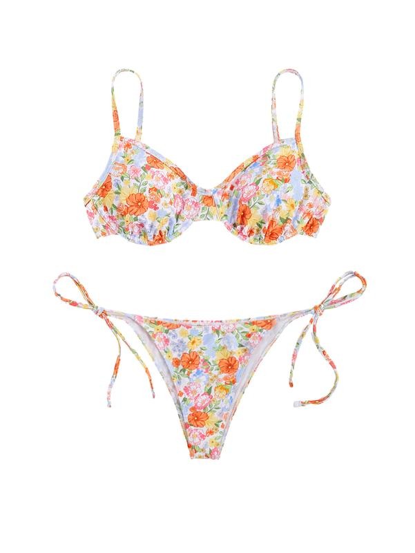 2 Piece bathingsuit Floral Push Up Triangle Bikini Sets Tie Side Bathing SuitsY2K T-Shirts, Hoodie, Sweatshirt