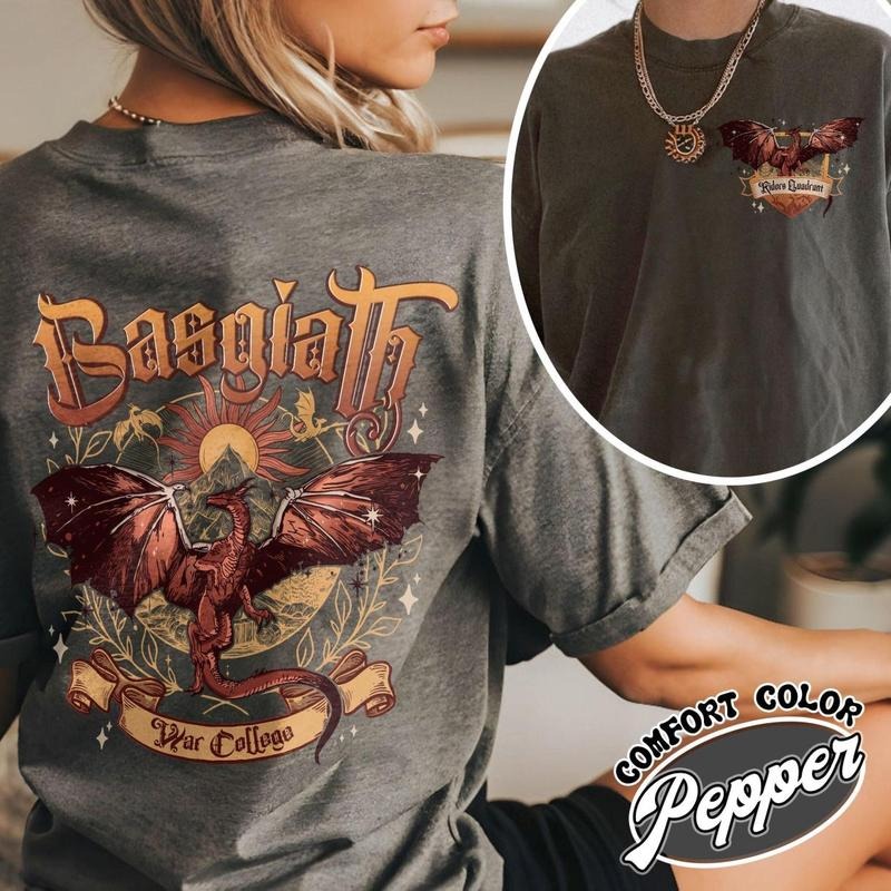 2 Side, Basgiath War College, Dragon Rider Shirt, Iron Flame Basgiath War College, Basgiath War College 2 Sided, Basgiath Dragon