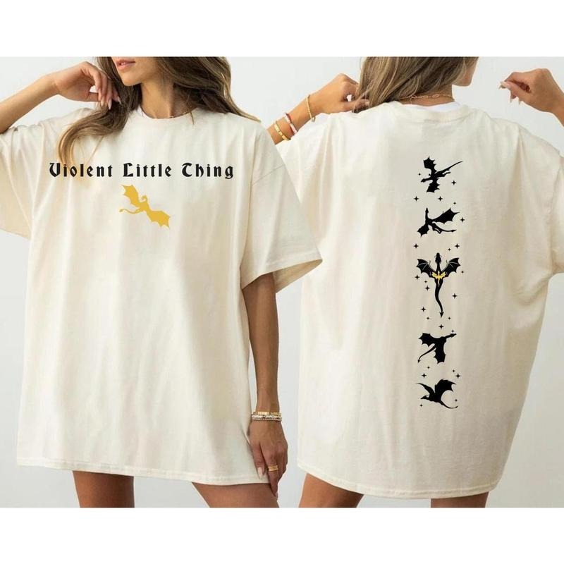 2-Sided Basgiath War College Dragon Rider Fourth Wing T-shirt Fantasy Book Lovers, Full Size Range, Perfect Fit for Everyone