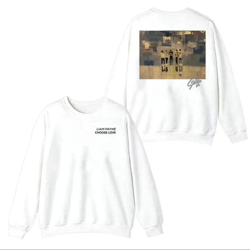 2 Sided Honor Liam Payne with WB shield Choose Love Sweatshirt Jumpman Jumpman Red plumber brand Memory FOG Liam Payne...