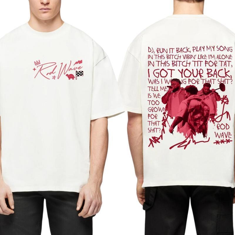 2-Sided Rod Wave New Song Lyrics Shirts - RW New Album Merch | Official Concert T-Shirt, Sweatshirt, Hoodie | DripVista.com