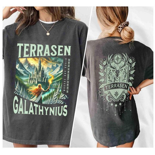 2 Sided, Terrasen shirt, TOG Gift, Throne of Glass, Book Lover Gift Idea, Bookish Gift, Aelin Galathynius, Gift For Him, Gift For
