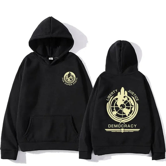 2 Sides Helldivers Game Hoodie, Gift For Fan, Gift For Her, Gift For Him