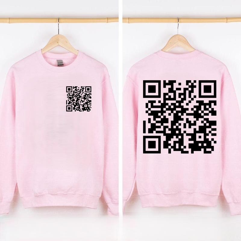 2 Sides I Love You QR Code Sweatshirt, QR Code I Love You Valentine's Sweatshirt, Valentines Gifts, Gift For Her, Gift For Him, Classic Clothing