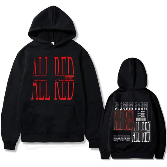 2 Sides Playboi Carti All Red Song Hoodie, Gift For Fan, Gift For Her, Gift For Him