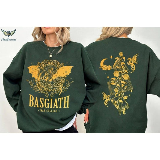 2 Slide Design, Basgiath Shirt | Basgiath War College T-Shirt | Dragon Book Shirt | Fantasy Reader | Bookish Shirt | Fourth Wing Dragon Rider