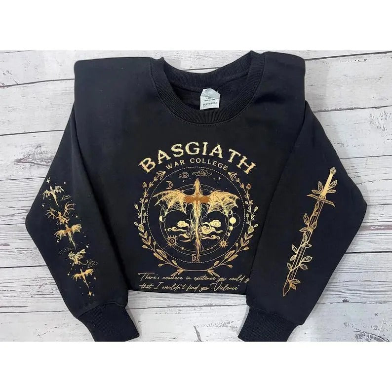 2 Slide Design, Fourth Wing Sweatshirt, Basgiath War College, Dragon Rider, Xaden Riorson, Violet Sorrengail, Riders...