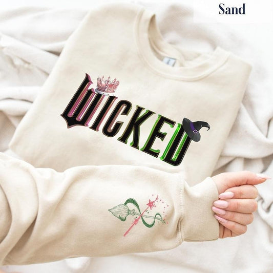2 Slide, Wicked Glinda Elphaba Sweatshirt, Defy Gravity Broomstick Magic Wand, Wizard Movie Shirt Wicked Musical Fan Gift Shirt Land of Oz Ideal Gift
