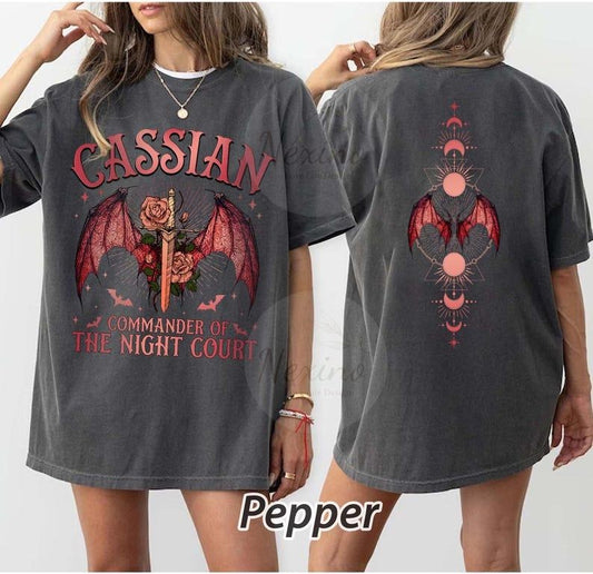 2 Slides, Acotar Shirt Cassian, Velaris City Of Starlight Acotar T-Shirt, The Night Court Shirt, Court Of Dreams, Cassian, Booklover Shirt, Bookish Gift, Bookworm Tee