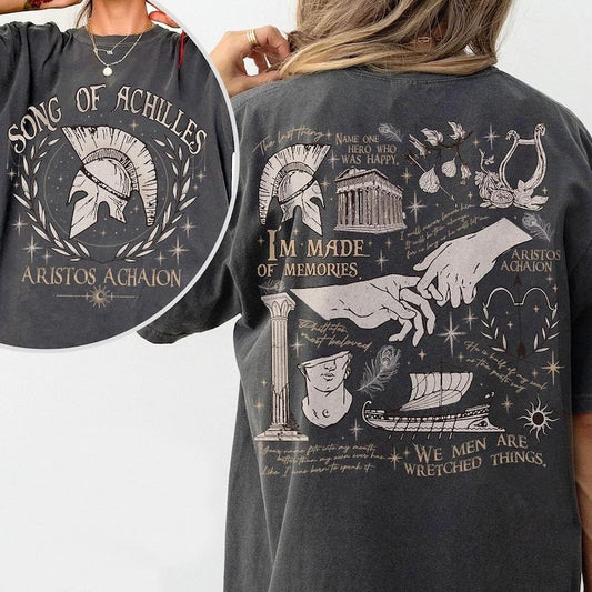 2 Slides, Song of Achilles Merch,the Song of Achilles Shirt,Song of Achilles Shirt,Achilles and Patroclus Shirt,Name One Hero,Book Lover Shirt,Bookish Top Top